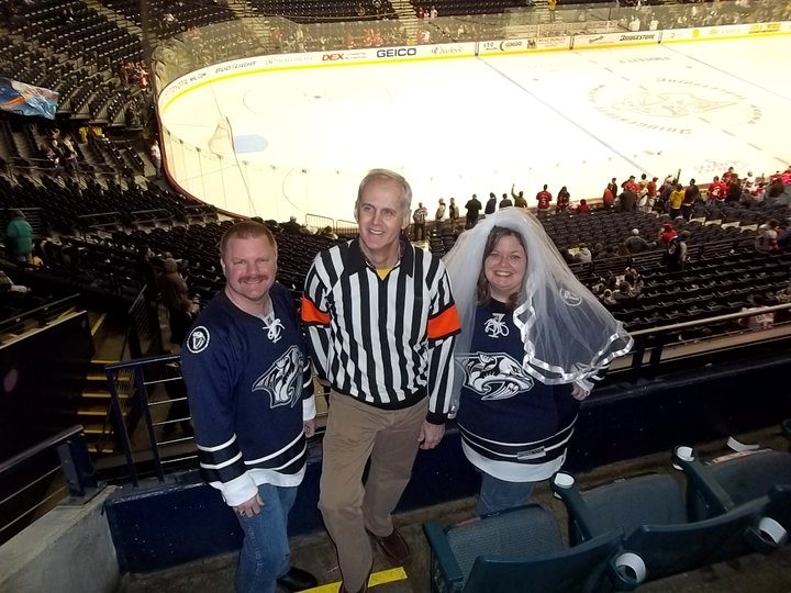 Ceremony at Bridgestone Arena during a Predators game